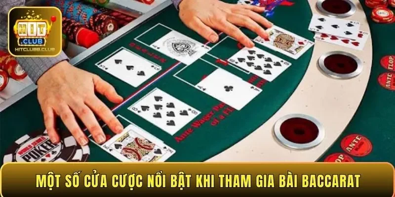 Một số cửa cược nổi bật khi tham gia bài Baccarat