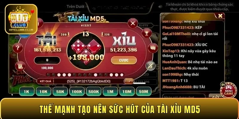 Thế mạnh tạo nên sức hút của tài xỉu MD5